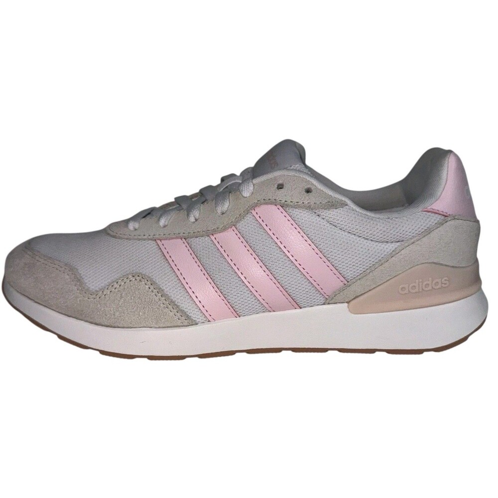 Adidas  Womans Size 9.5 Sneakers Shoes Run 60s 4.0 Retro White Pink JR6629 New